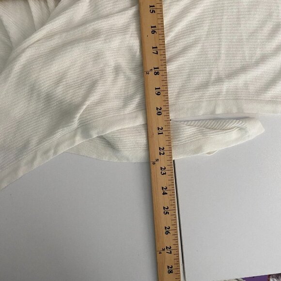 Catherines Cardigan Womens 2X Open Front White Long Sleeve Lightweight - Picture 8 of 8